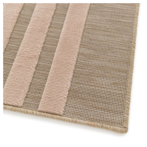 Tapis intérieur et extérieur en relief - luna - beige, jaune, rose - 80 x 150 cm
