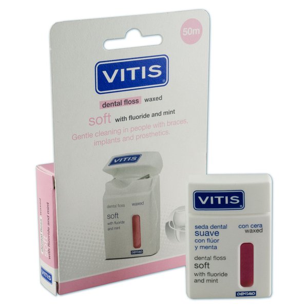 VITIS Dental Floss - gewachst (50 m)
