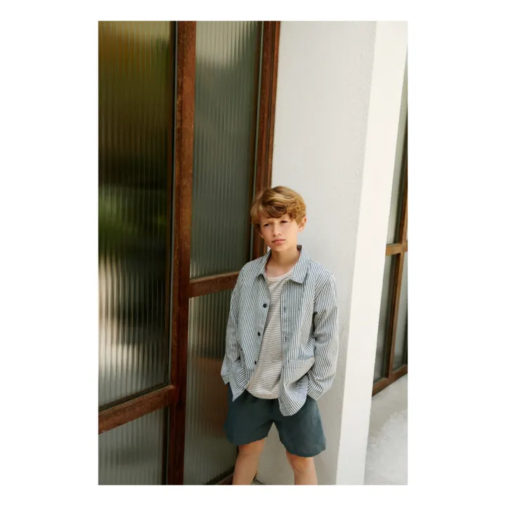 Liewood Veste Bruno Rayée | Bleu gris