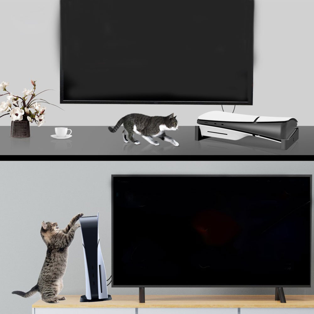 Sony PlayStation 5 PS5 Slim Halterung Stand Dock - Schwarz