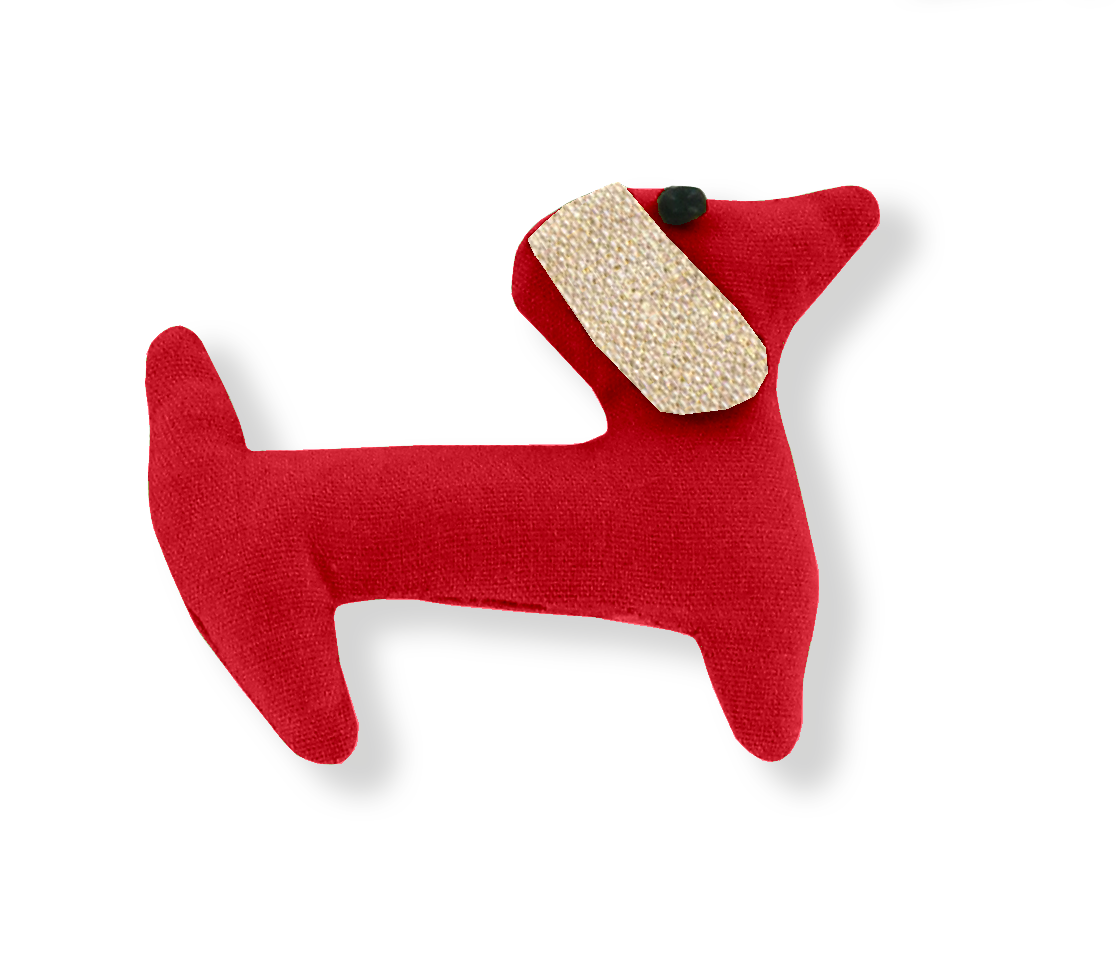 Barrette Basset Rouge
