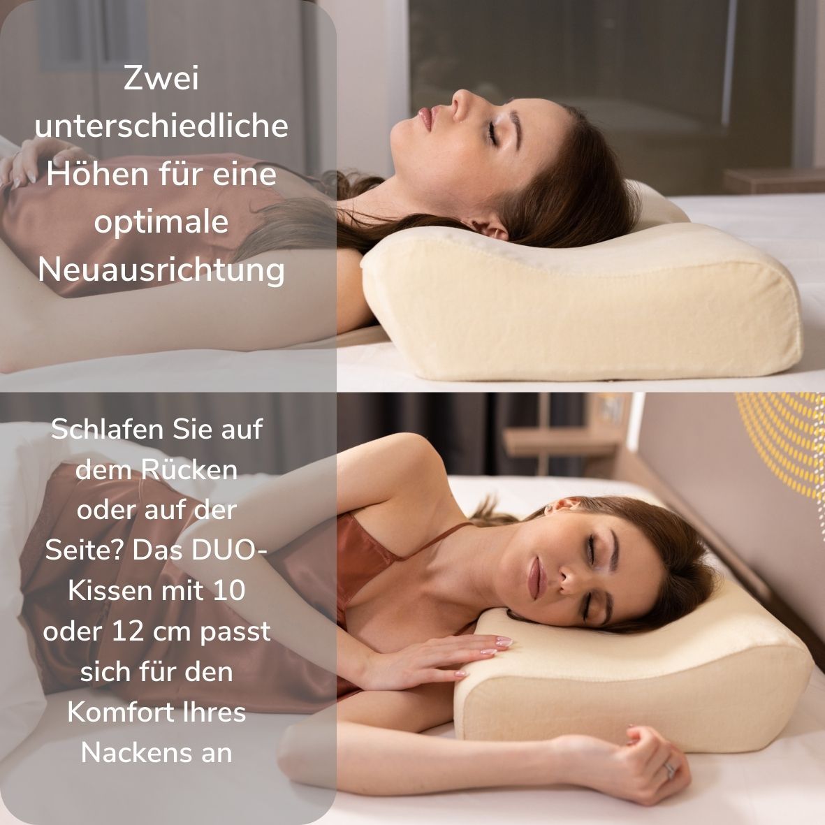 INPHYSIO Zervikalkissen DUO, Zwei Höhen, Premium Memory-Schaum