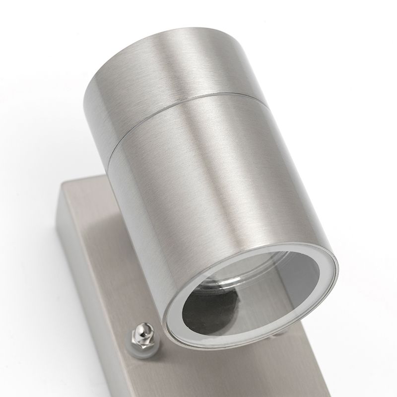 Buitenwandlamp staal IP44 met bewegingssensor - Solo