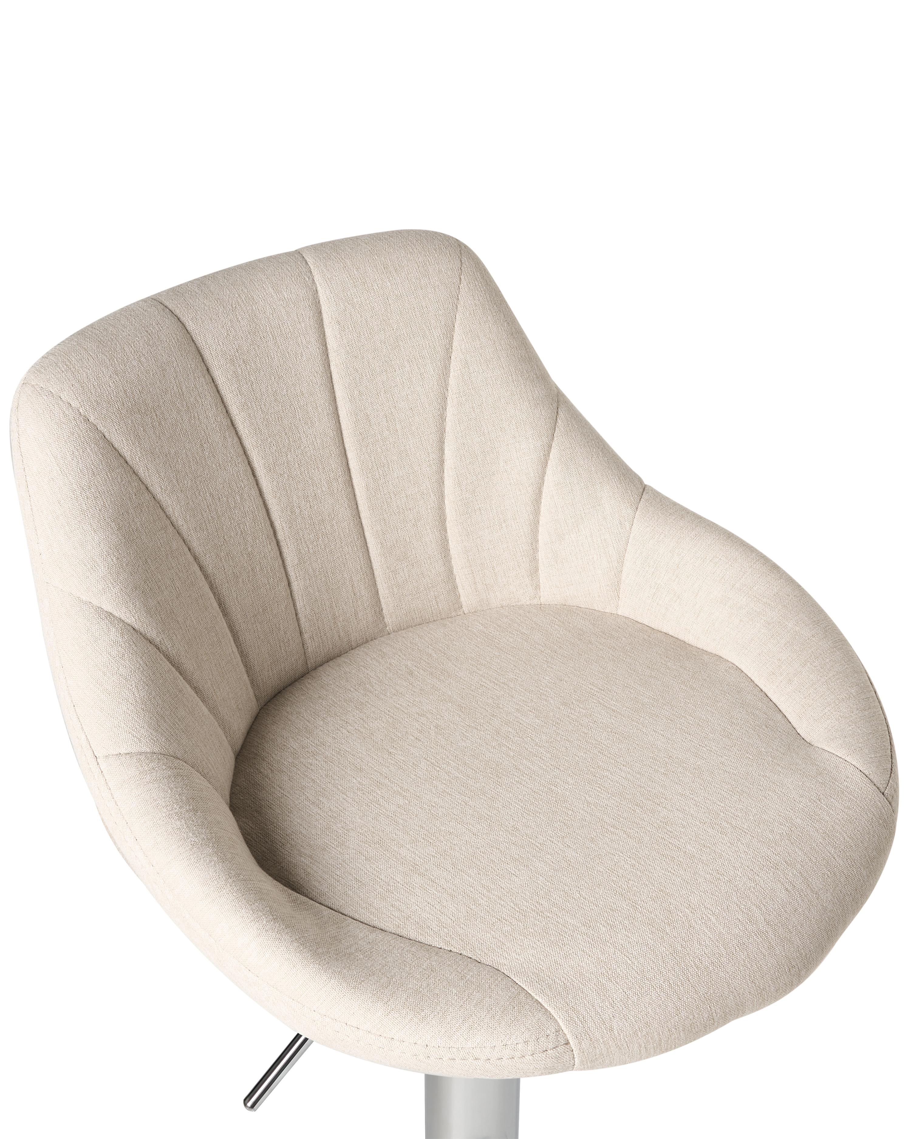 Set van 2 barkrukken LUCCA Stof draaibaar Lichtbeige