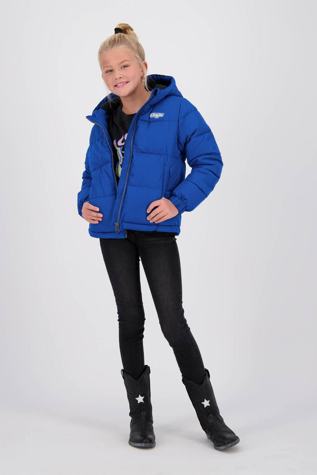 Vingino gewatteerde winterjas Tini hardblauw