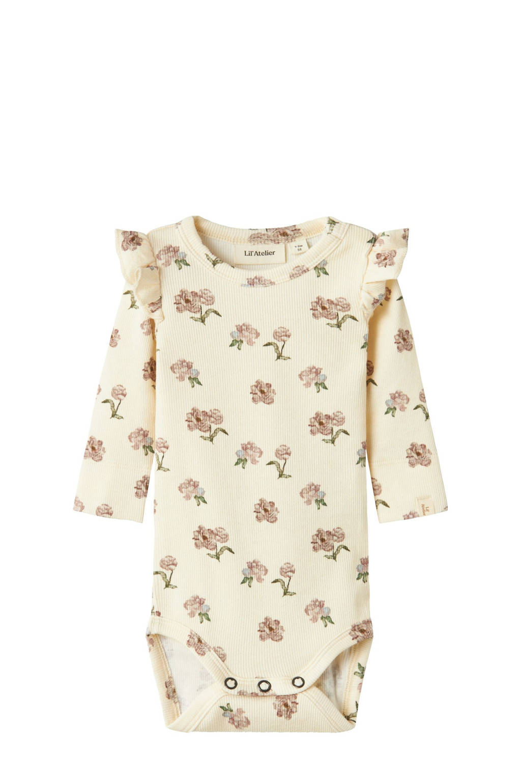 LIL' ATELIER romper Offwhite/roze offwhite/roze
