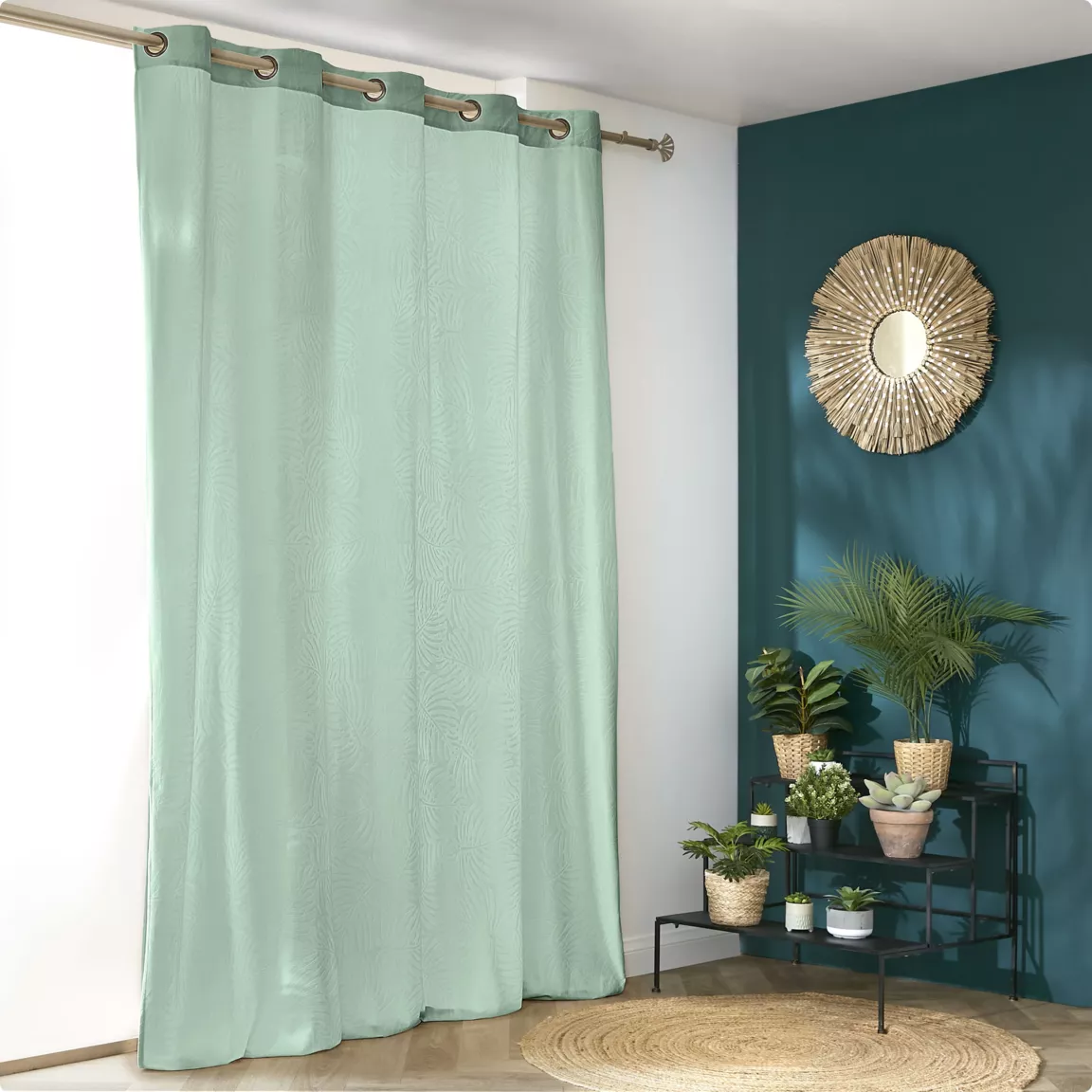 Rideau obscurcissant velours (180 x 260 cm) Fern Vert sauge