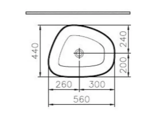 Lavabo double vasque à poser VITRA Outline, asymétrique - vison mat Haut de gamme