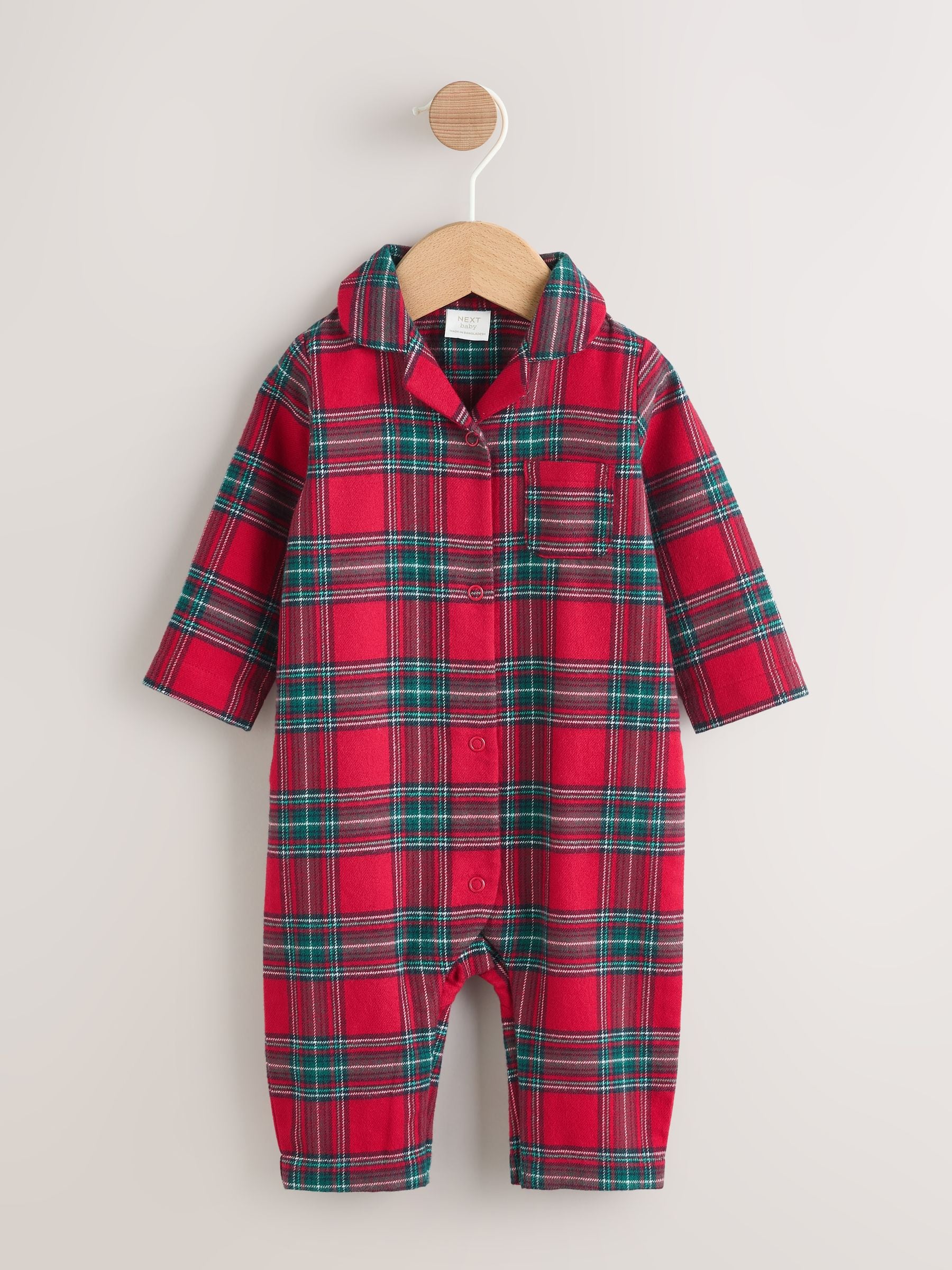 Rood met Schotse ruit - Matching Family - Kerstpyjama voor baby's (0mnd -3jr)