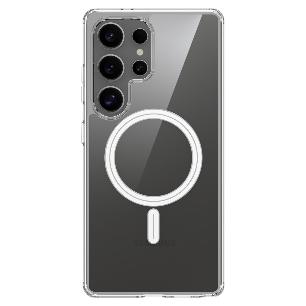 Samsung Galaxy S25 Ultra Hybrid Hardcase Hülle TPU Bumper   Kunststoff Rückseite MagSafe-Modul - Transparent