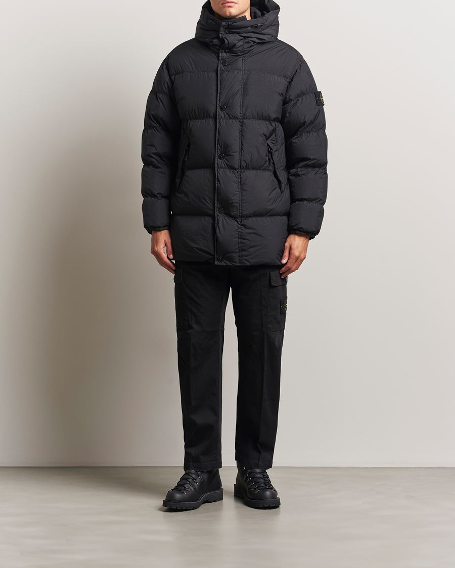 Stone Island Crinkle Reps Down Parka Black