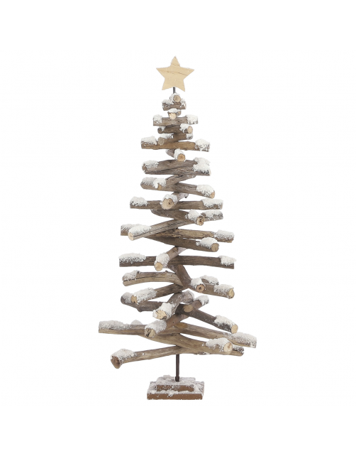 House Of Seasons Houten 3-D Boom - Decoratie - h60 x Ø36 cm Wit