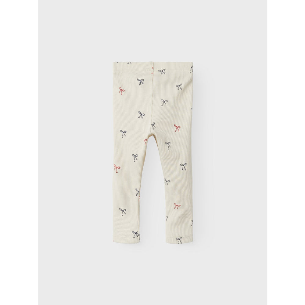 Køb Name It White Swan Labela Slim Leggings