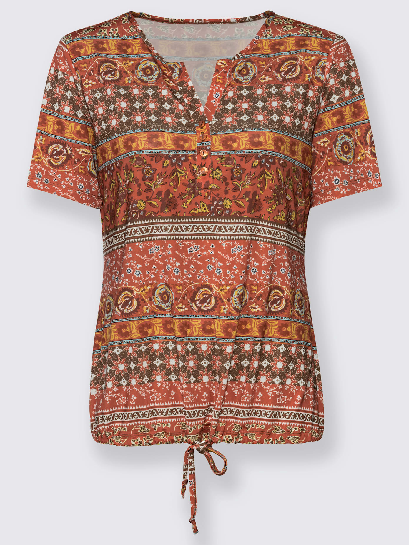 T-shirt imprimé dissimule les rondeurs