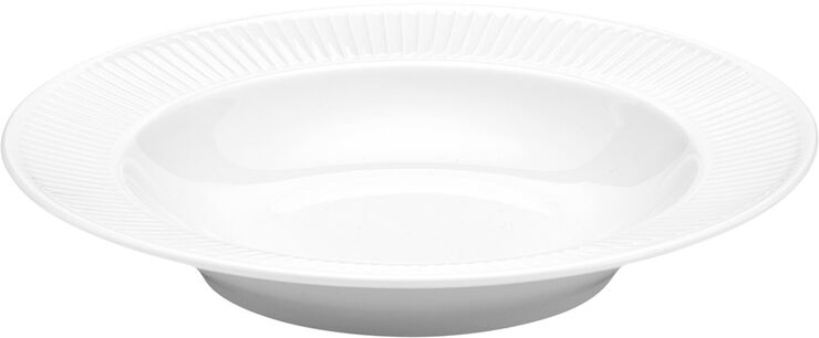 Pillivuyt Plissé dyb tallerken 22 cm. Hvid