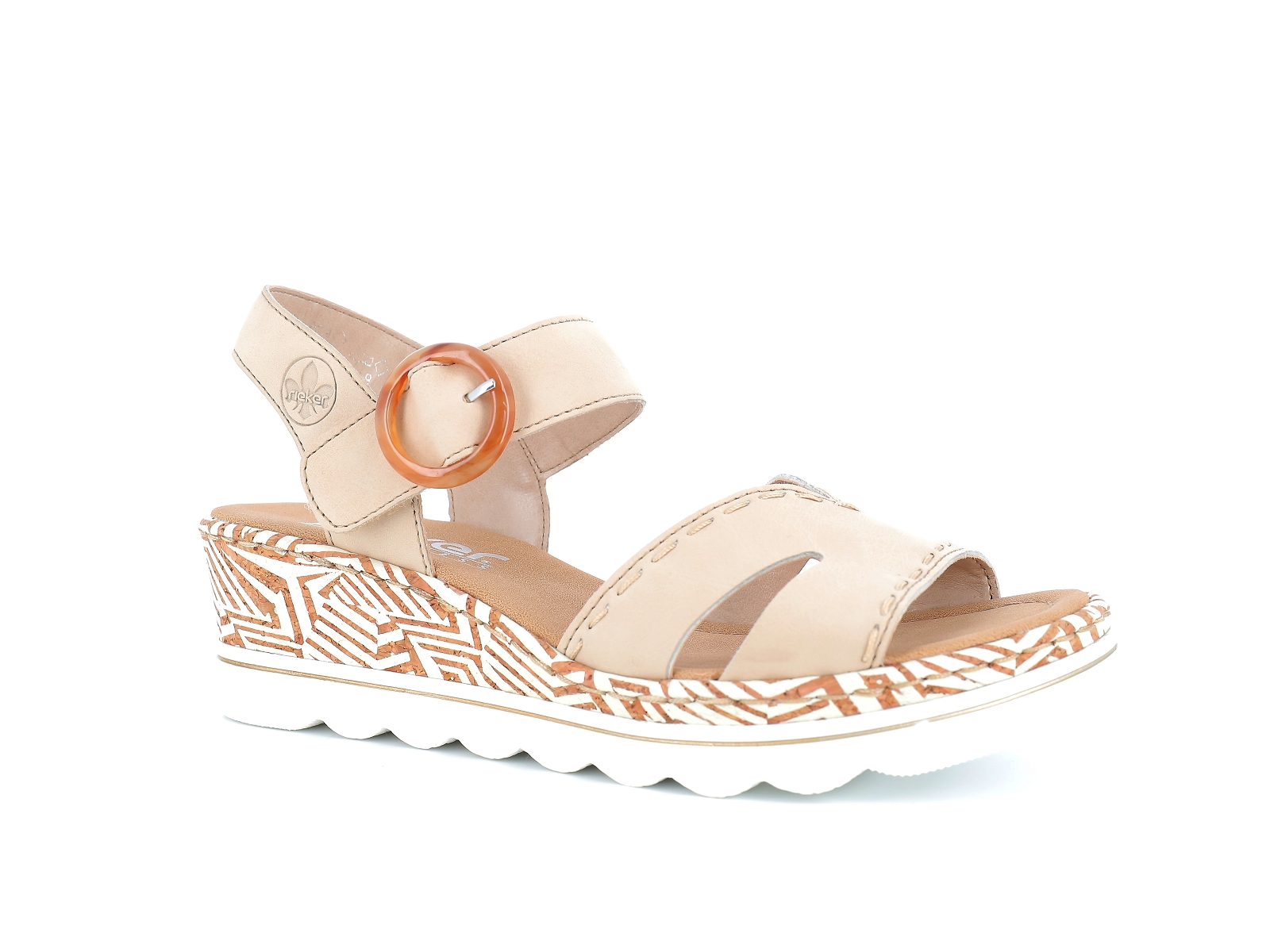 Rieker-67173 Synthétique Beige
