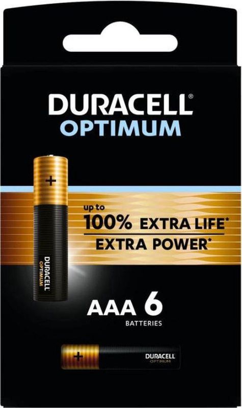 Duracell - Optimum - AAA Batterijen - 6 Stuks