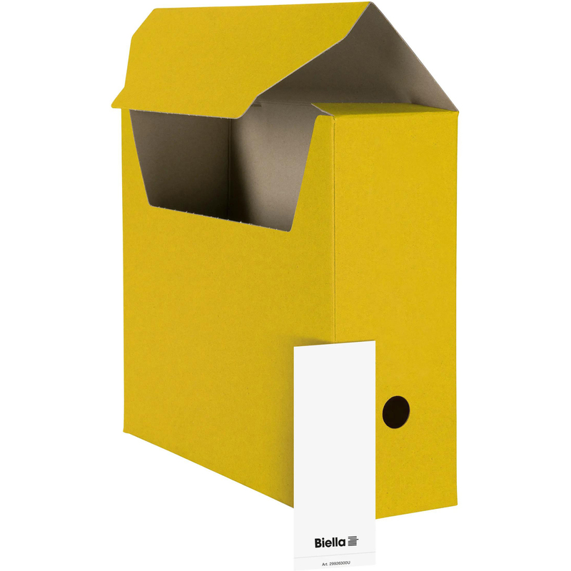 Biella Archivschachteln, 100 x 330 x 270 mm, gelb, 10 Stück