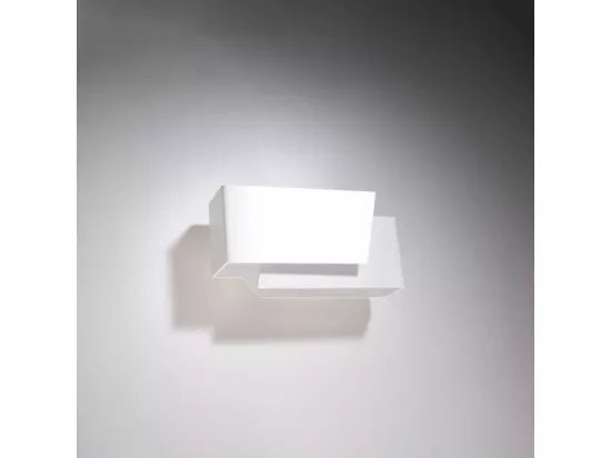 Appliques Piegare moderne en acier - 1 sources lumineuses - L.20 x H.10 cm - blanc