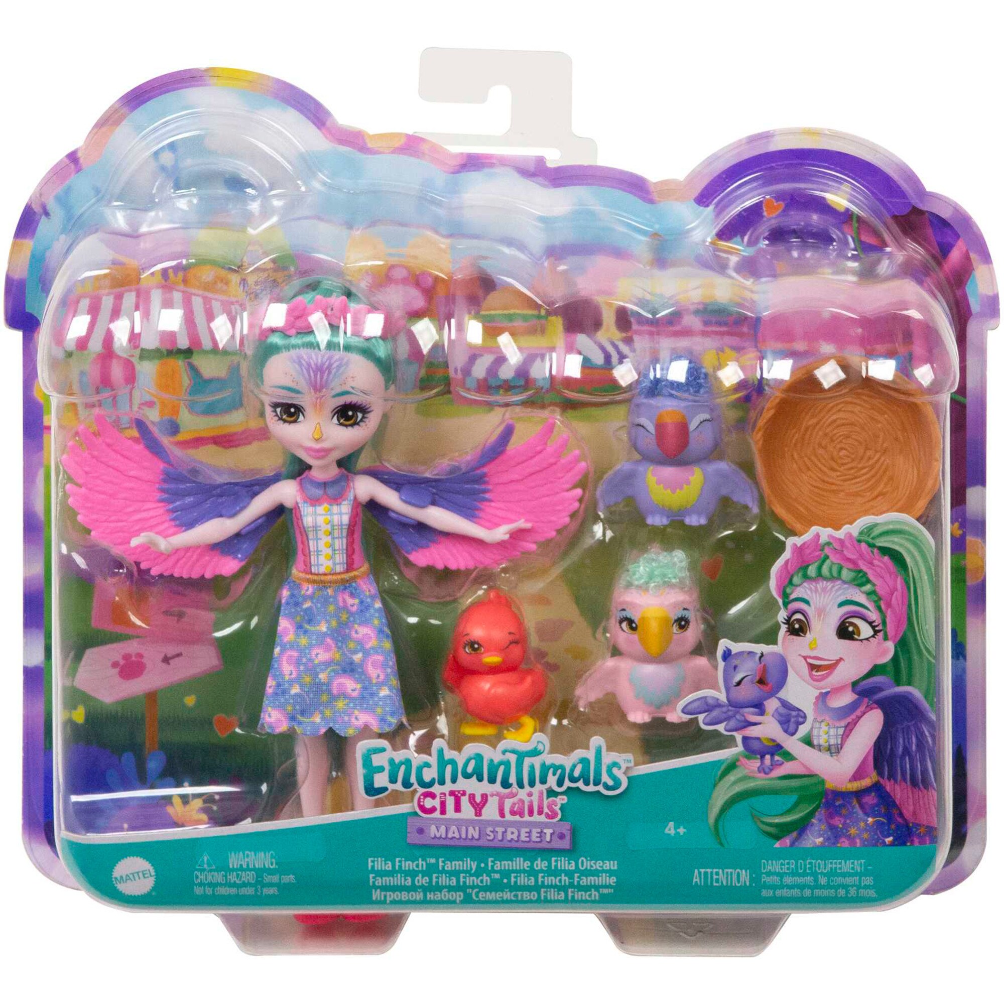 Mattel Puppe Enchantimals Filia Finch Familie