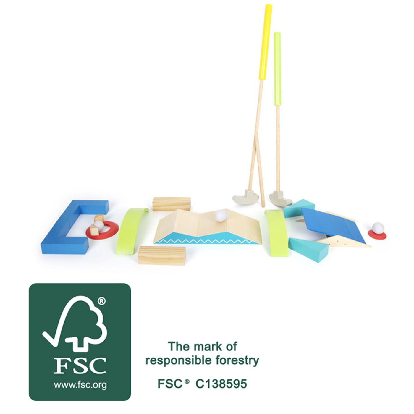 Small Foot-Houten Mini Golf, 20dlg.