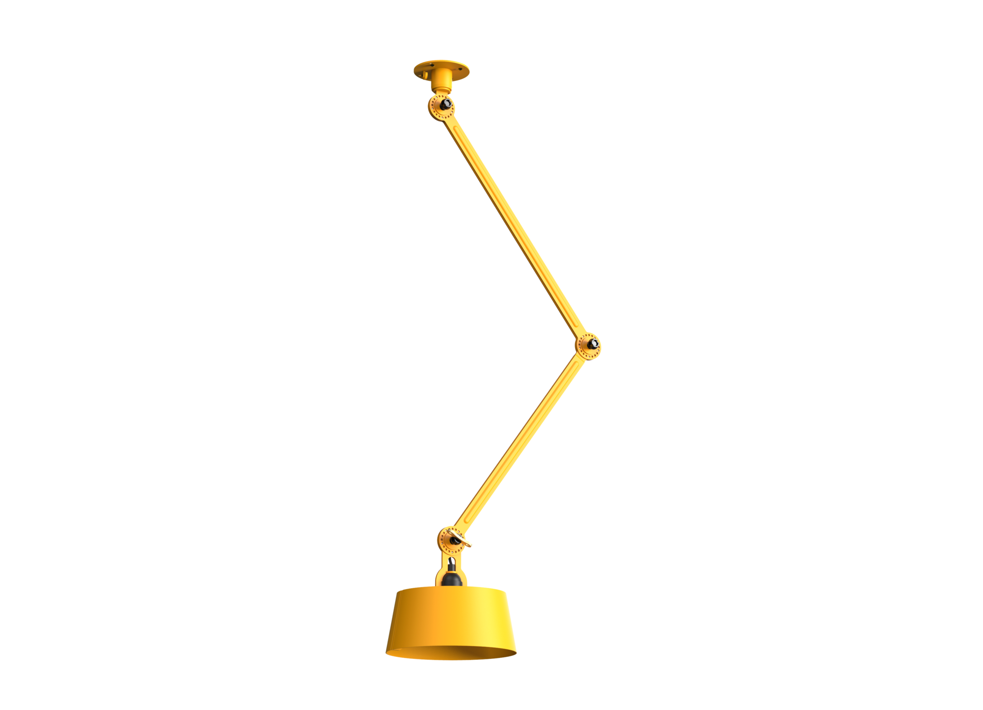 Plafondlamp Bolt 2 arms underfit install sunny yellow