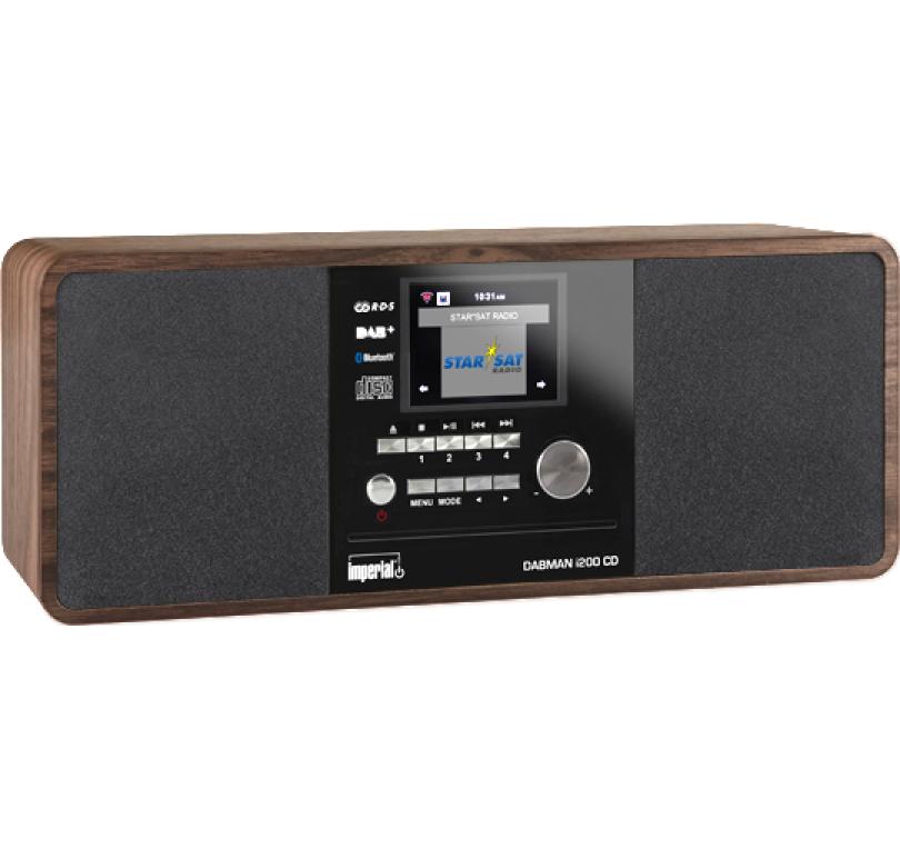 Internet Radio Dabman i200 CD Braun<br>Kompaktes Digital- und Internetradio