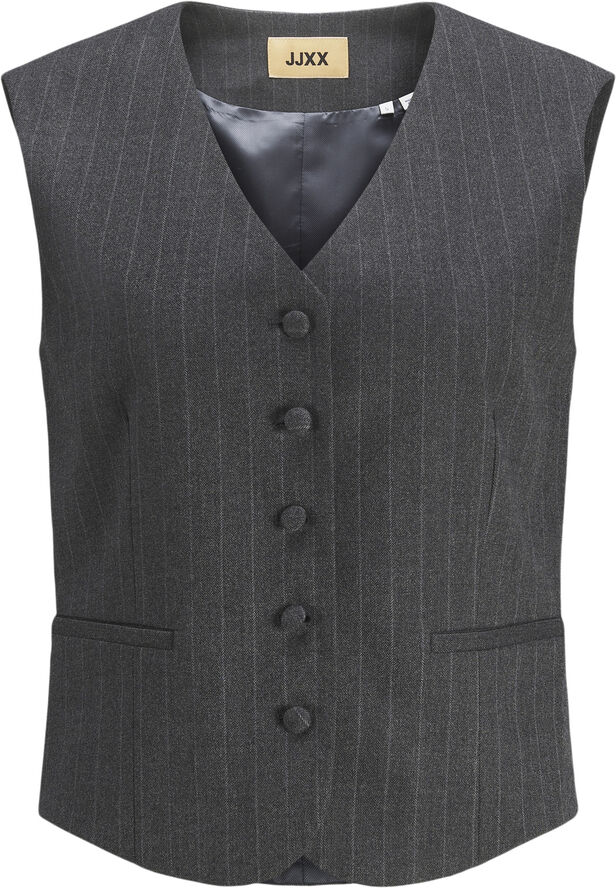 JJXX JXMARY BRUSHED WAISTCOAT TLR Dark grey melange/light grey
