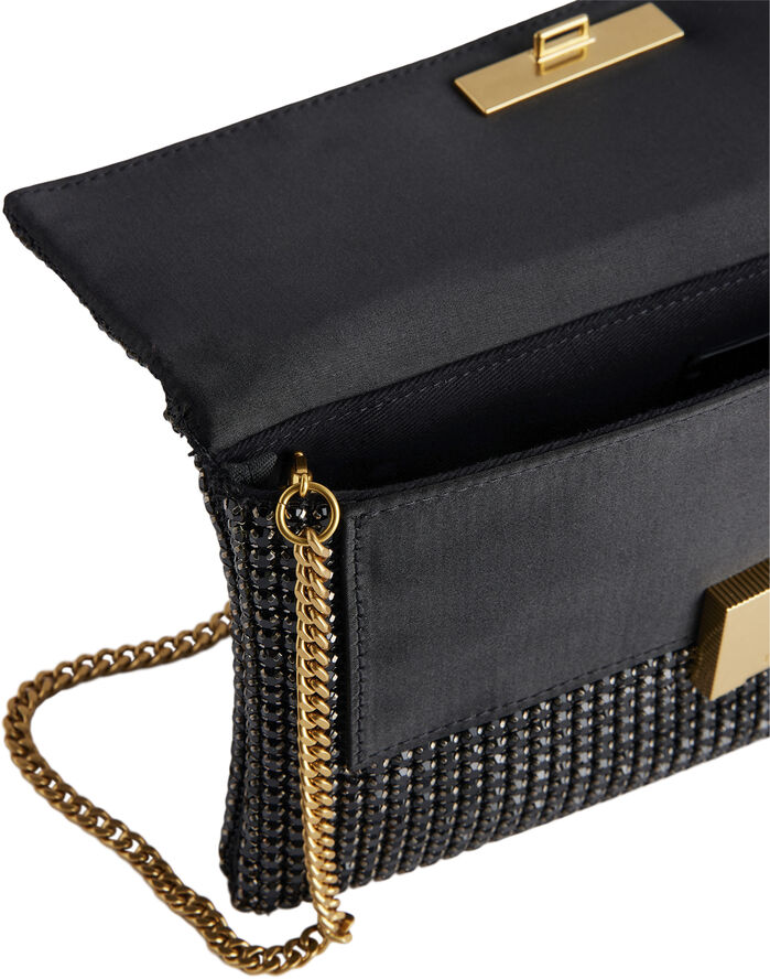 Ted Baker KRISTN Crystal Long Fold Over Cross Black