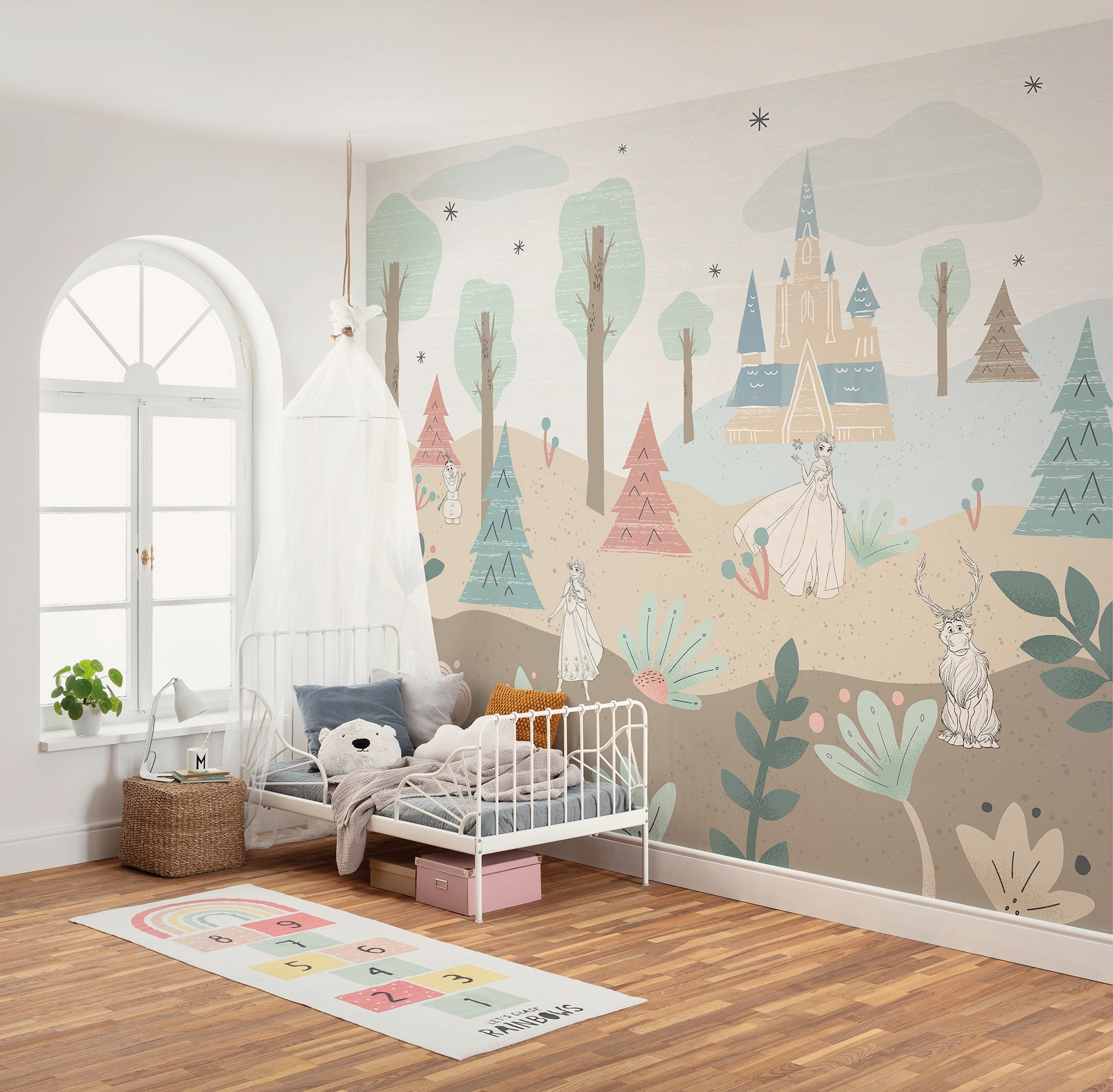 Komar Kindertapete »Disney Frozen Castle Playground« bedruckt glatt