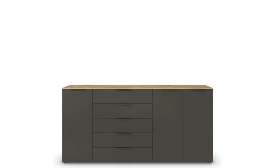 Sideboard Graphit, Eiche Artisan (Nachbildung) Front: Dekor, Oberboden: Dekor Graphit