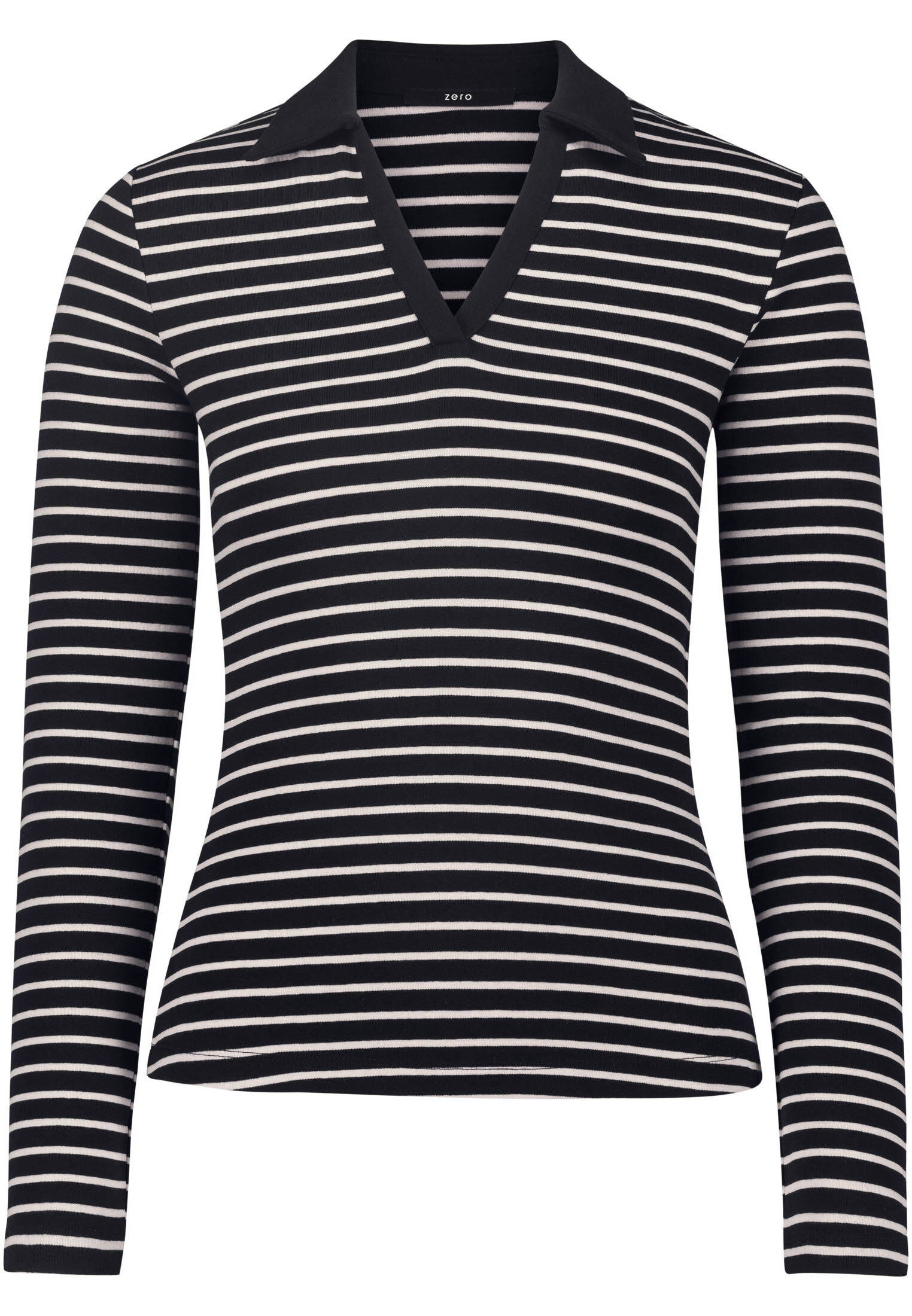 zero| Damen Poloshirt mit Streifen