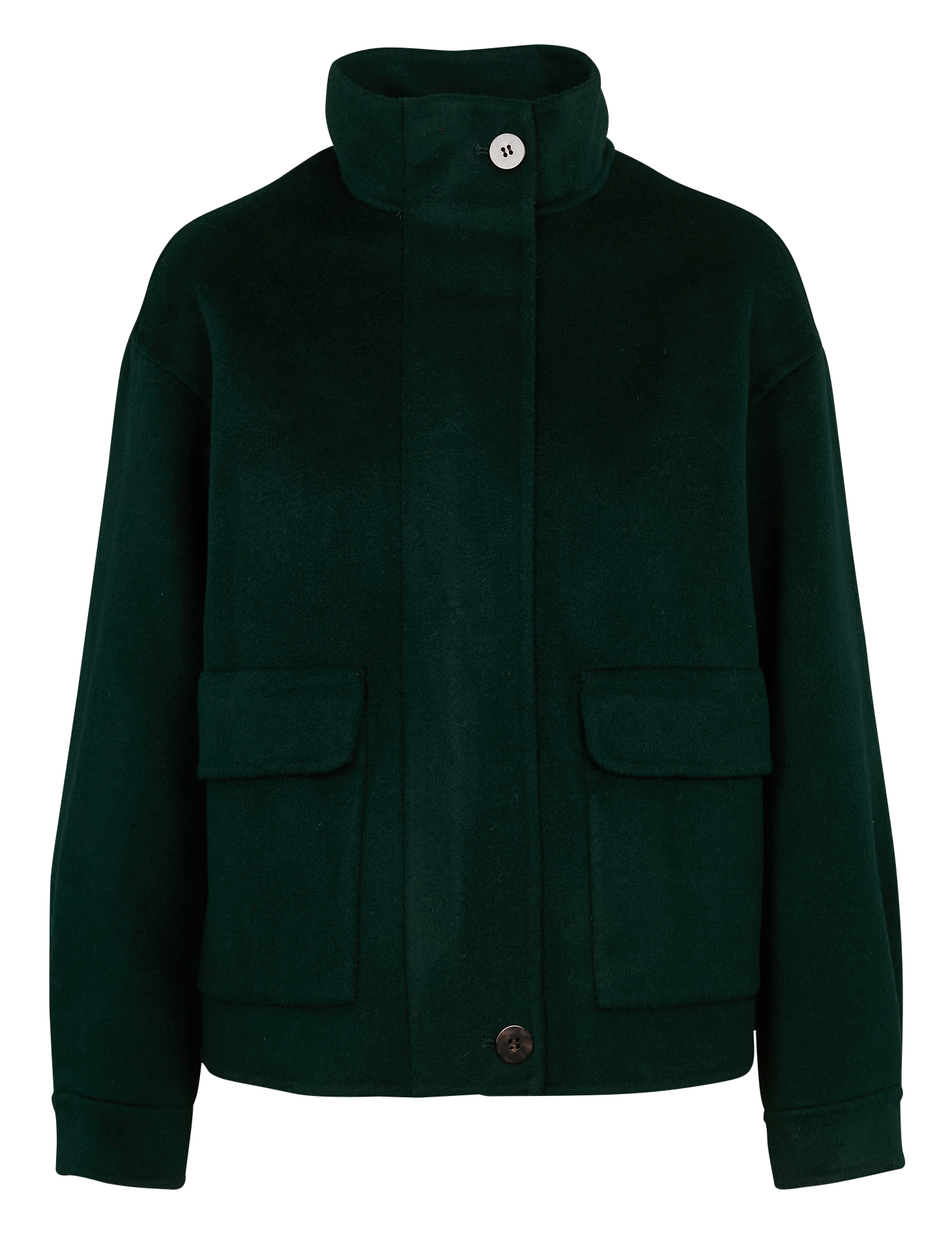 RIG - Manteau droit en laine | Vert