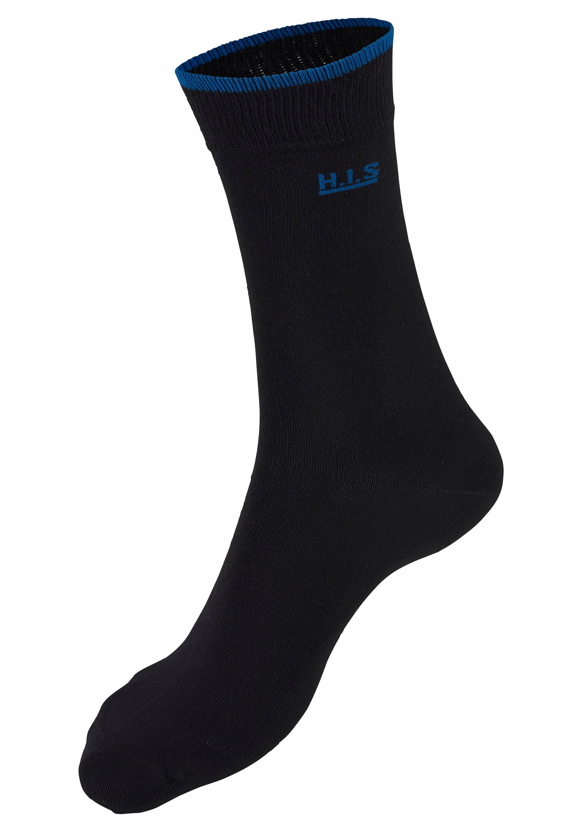 H.I.S Socken Packung, 7 Stk. tlg. mit farbigen Bündchen