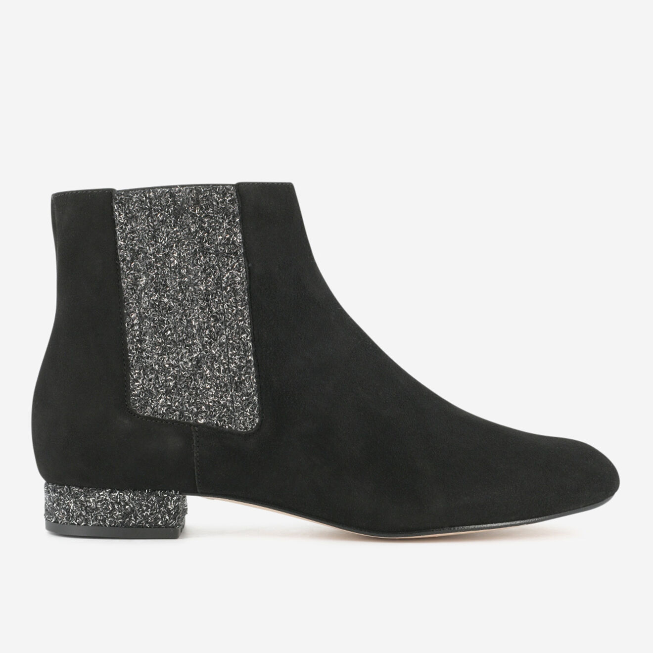 Mellow Yellow Chelsea Boots Efragon en Velours de Cuir noires