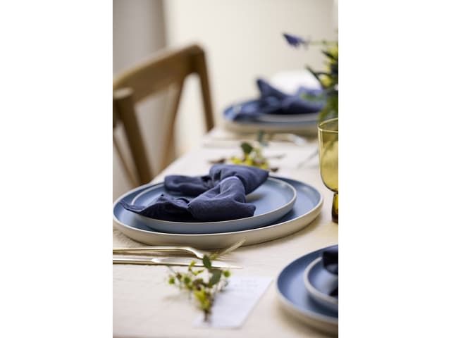 Studio Round Frokosttallerken Matte white/Matte river