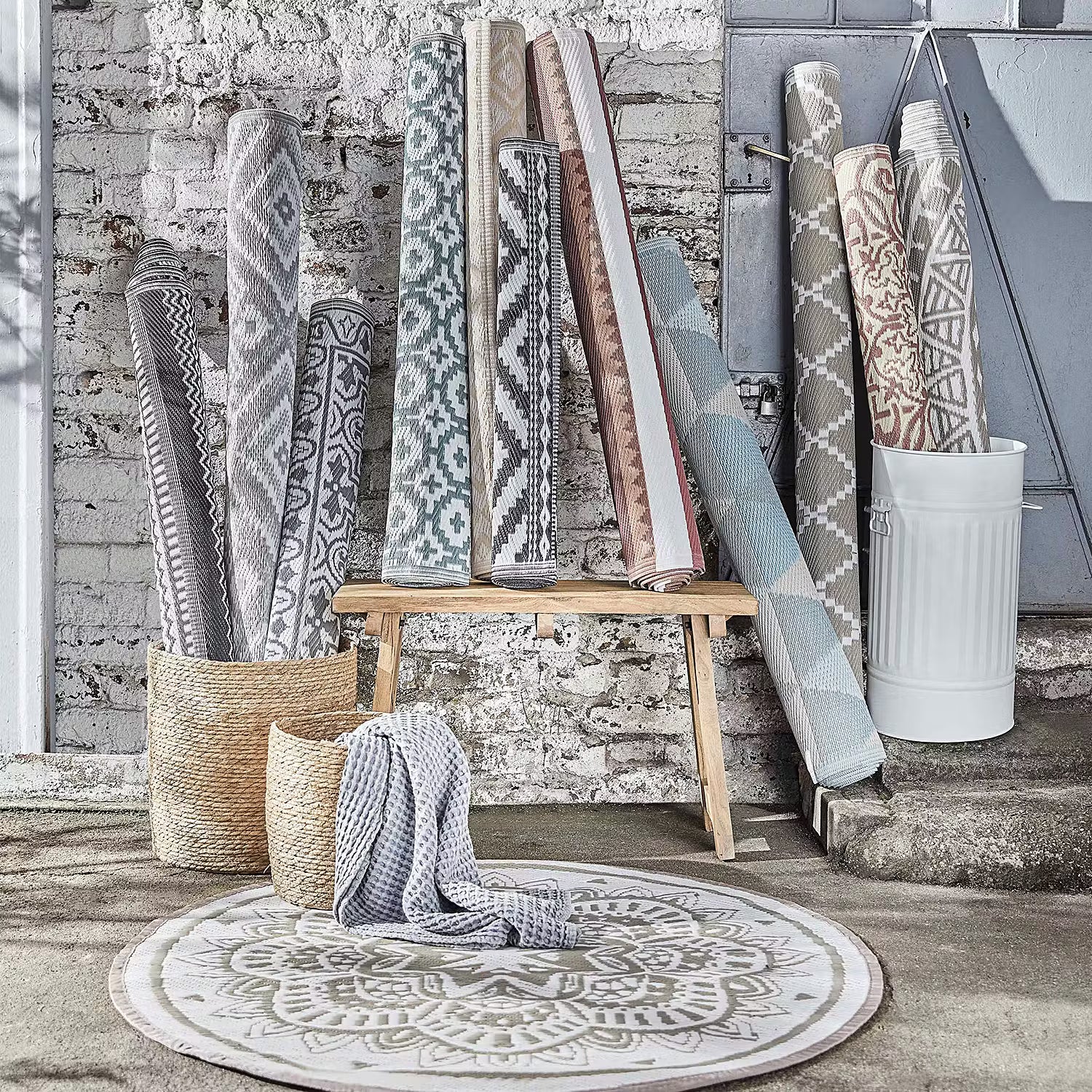 COLOUR CLASH In-/Outdoorteppich Mosaik