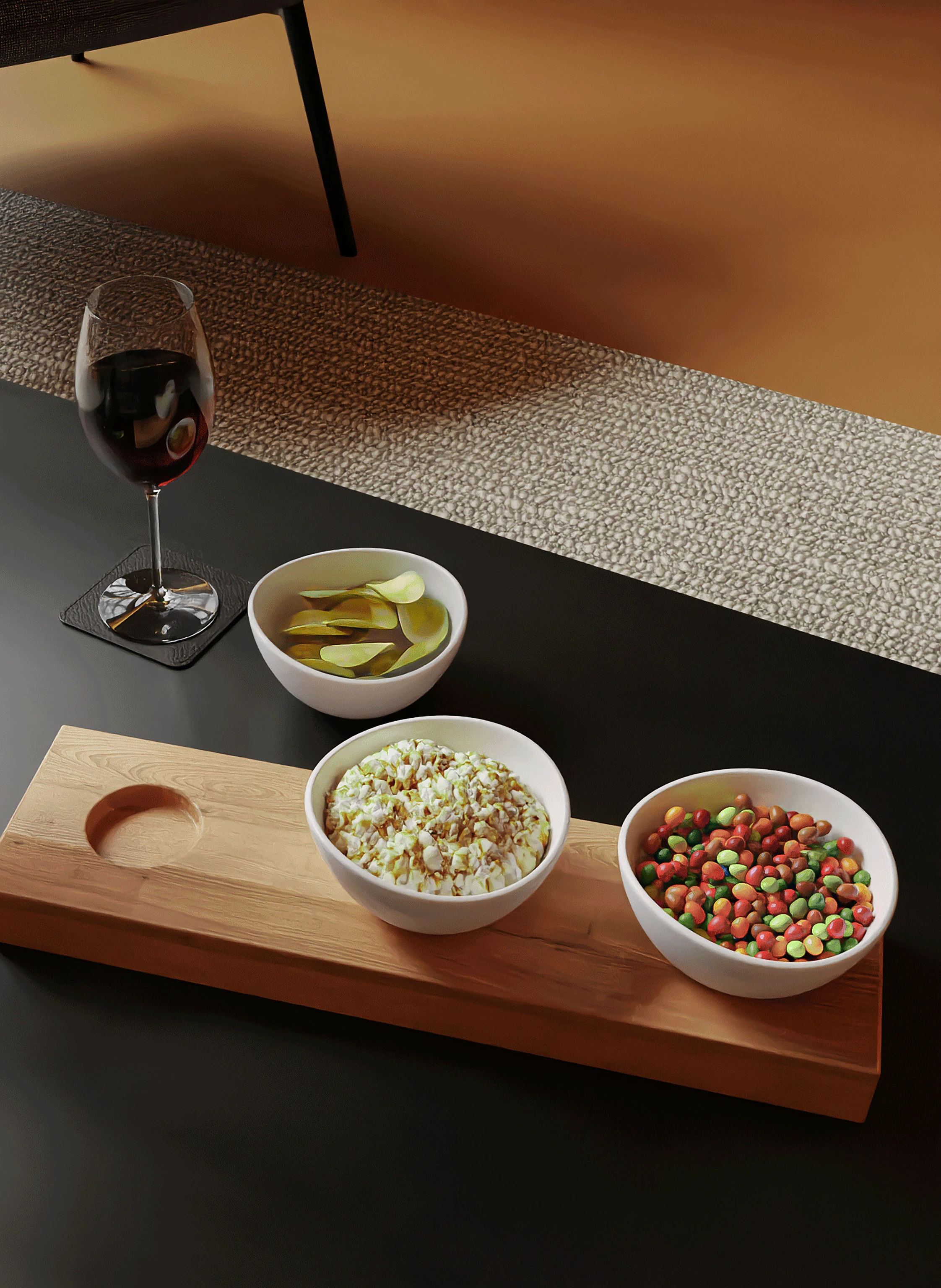 zavei 3er-Set Servierschalen BLACK OAK TRAY