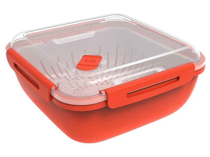 Rotho Mikrowellendose Memory Microwave 1.7 l, Rot Aufbewahrungsbehälter für die Mikrowelle