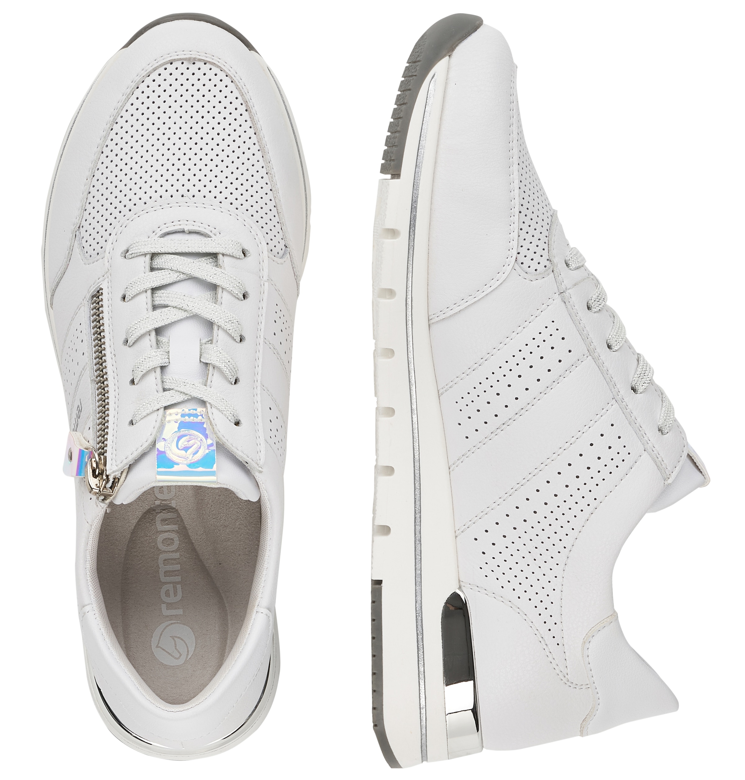 Remonte Keilsneaker  mit seitlichem Reissverschluss, Freizeitschuh, Halbschuh, Schnürschuh