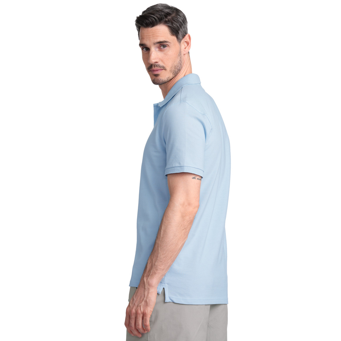 VanVaan Herren Poloshirt in Piqué-Qualität hellblau