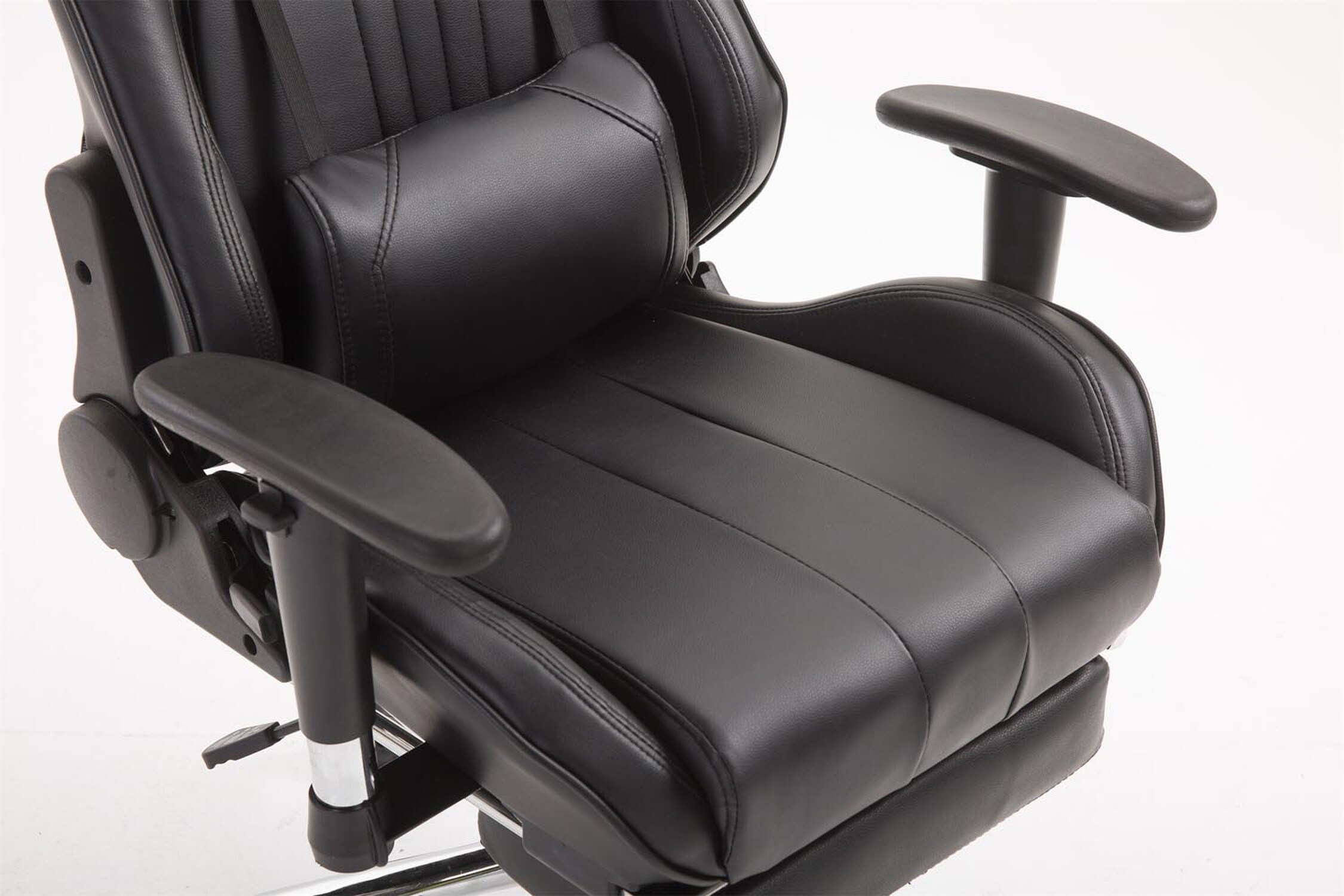 TPFLiving Racing Bürostuhl Limitless mit FußablageSchwarz/Blau