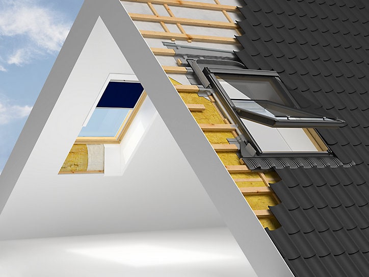 Raccord fenêtre de toit simple sur tuiles Velux EDW SK06 rouge