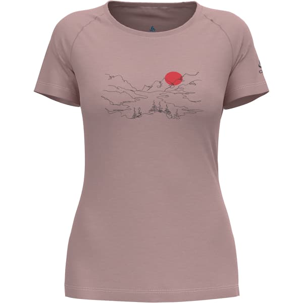 T-shirt randonnée ODLO MC ASCENT PW 130 VALL PALE MAUVE MELANGE