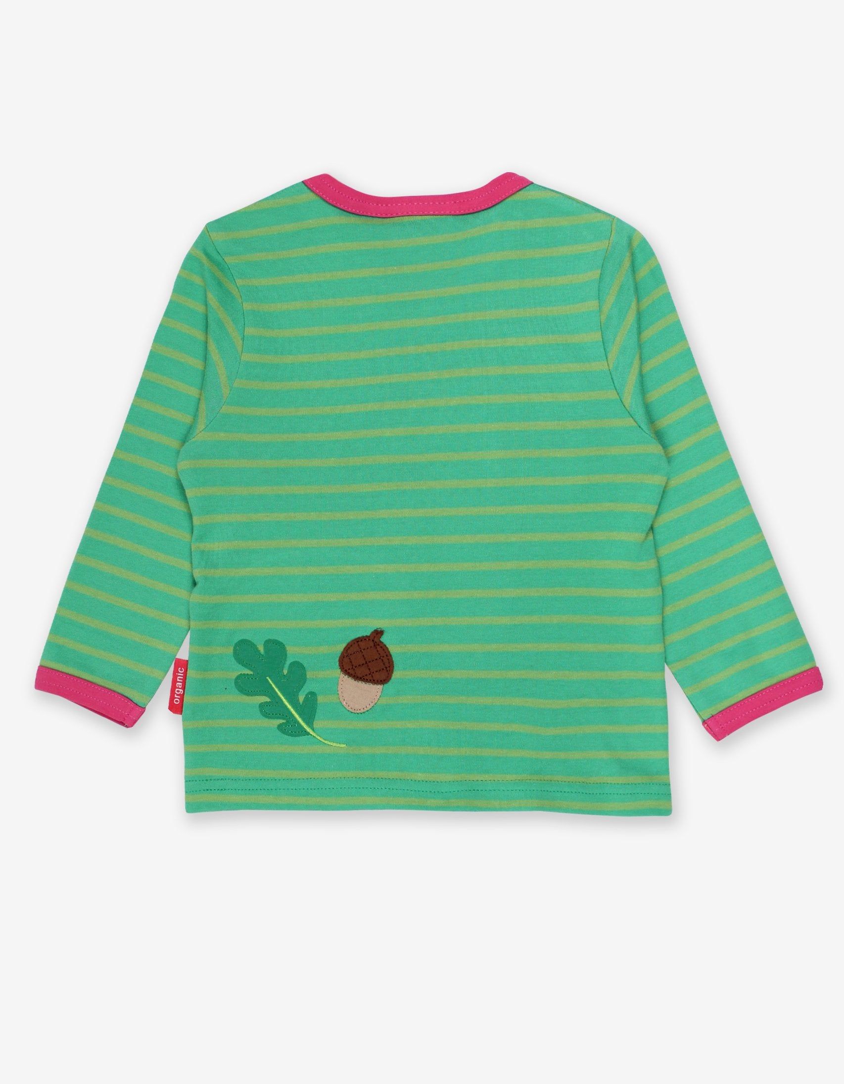 Toby Tiger Langärmeliges T-Shirt mit Eichhörnchen-Applikation