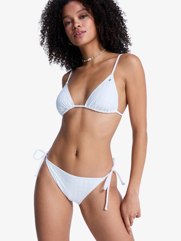 Roxy Island Tiki Tri Haut de bikini triangle Blanc Femme