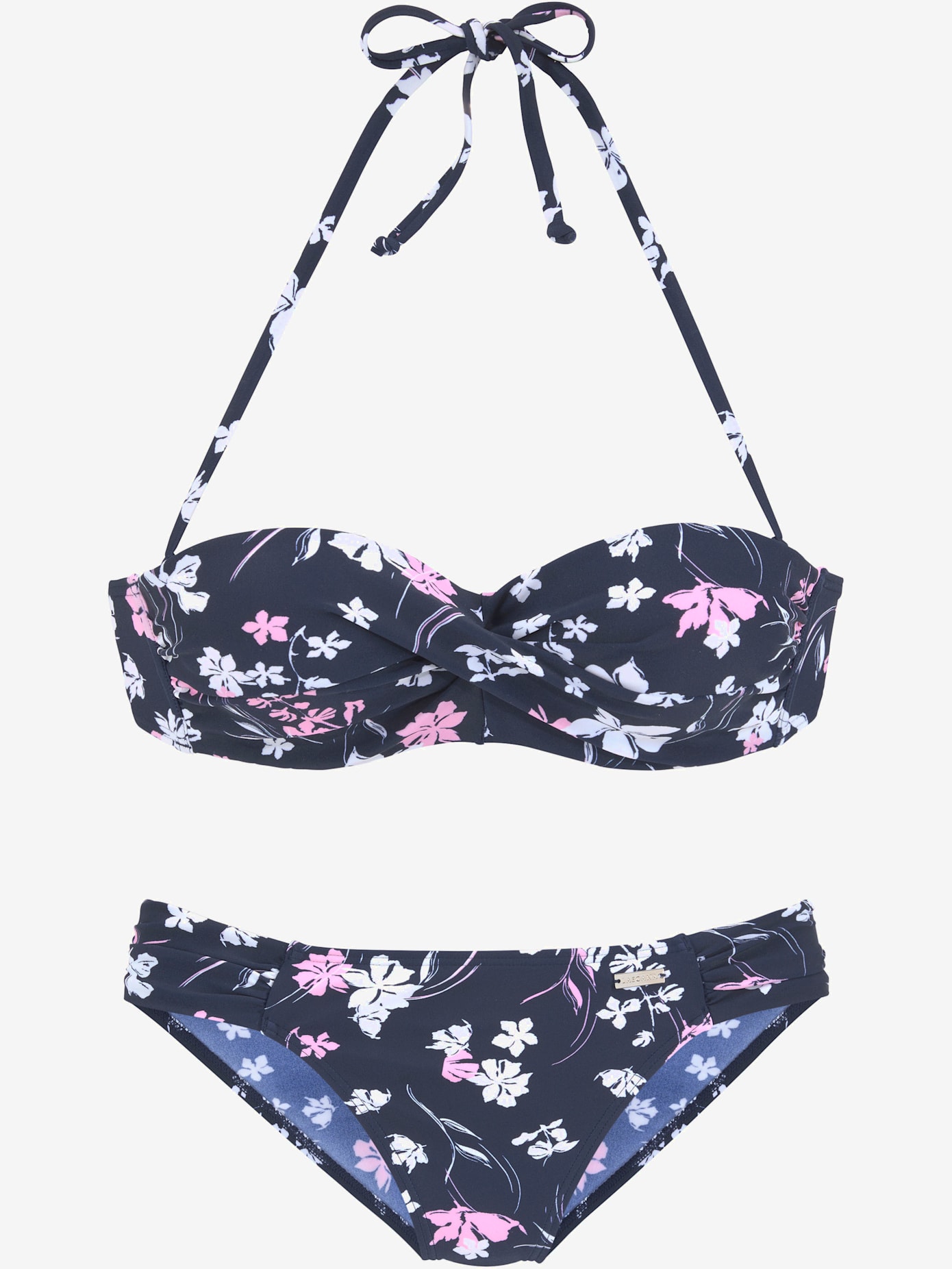 Maillot de bain bandeau à armatures superbe imprimé floral
