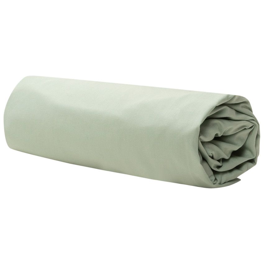 Drap housse en popeline 60 x 120 cm - Vert