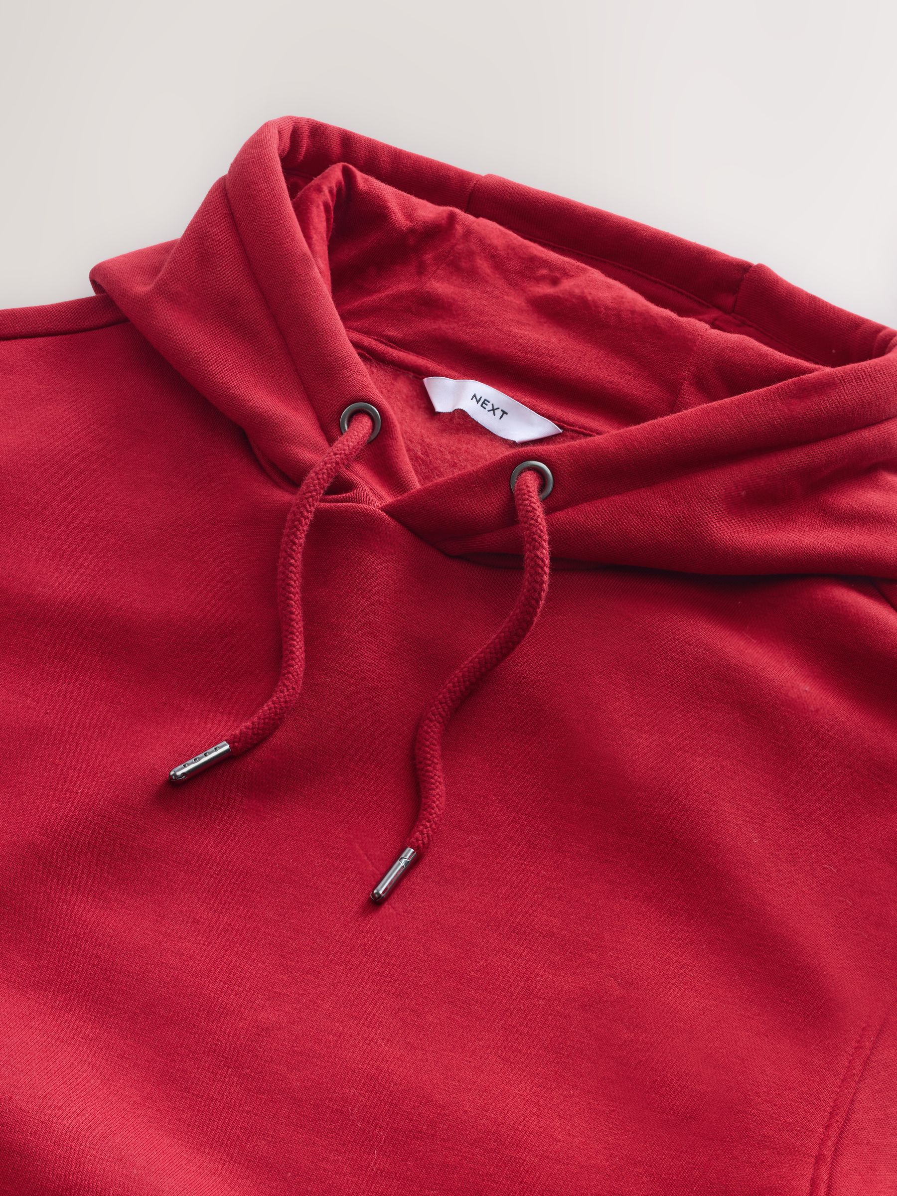 Donkerrood - Normale Pasvorm - Zwaargewicht Cotton Rich Jersey Hoodie