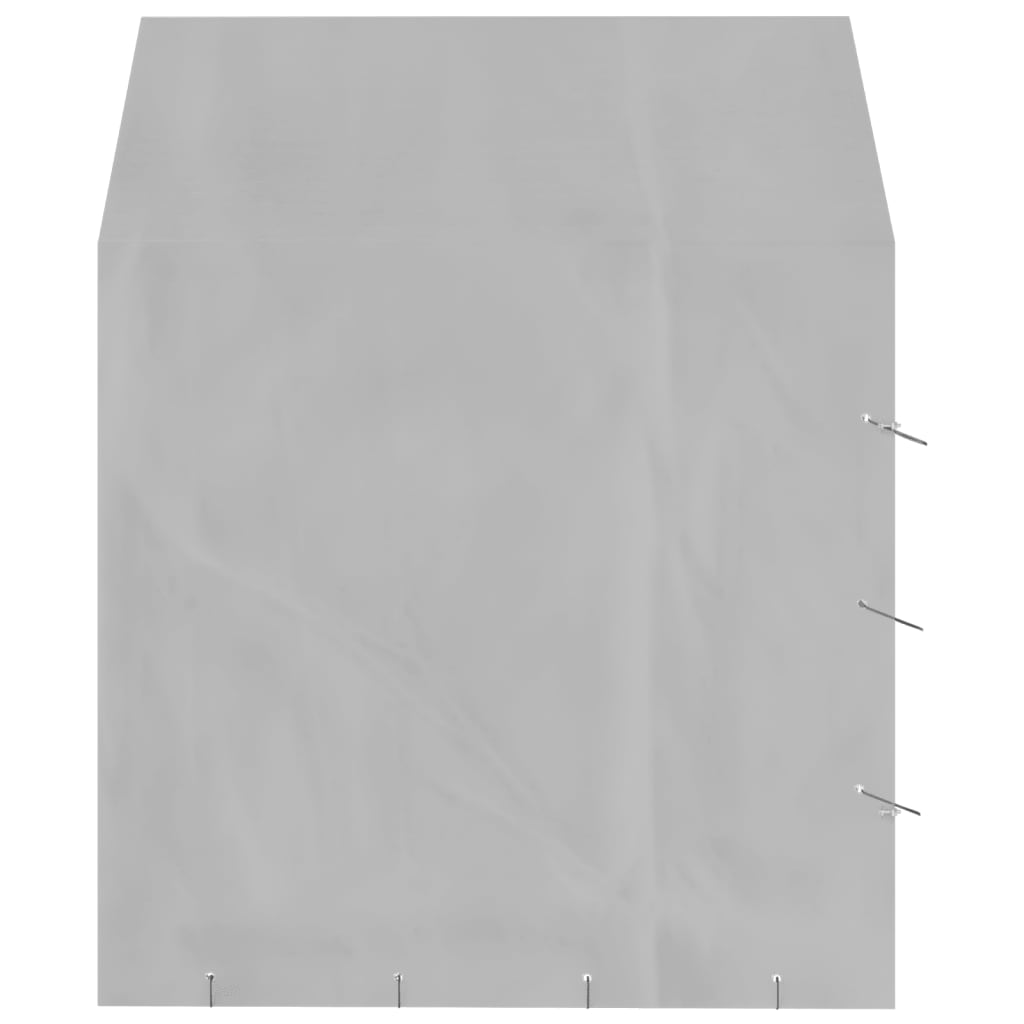 Canil externo para cães vidaXL com cobertura, aço galvanizado, prata, 2x10x2,5m